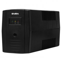 SVEN Pro 600, Line-interactive UPS with AVR, 600VA /360W, 2x Schuko outlets, 1x7AH, AVR: 175-280V, Cold start function, Black